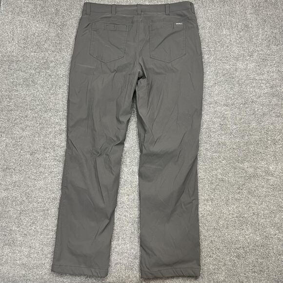 Eddie Bauer Pants Mens 38x32 Gray Fleece Lined Tech Outdoor Nylon Spandex Hiking - Picture 3 of 12
